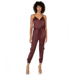 Parker Khloe Satin Cargo Jumpsuit NWT